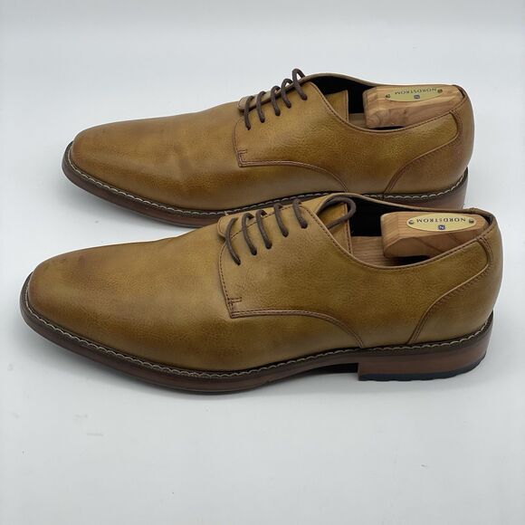 Van Heusen Memory Foam Geraldo Dress Shoes Men\'s 10.5 M Tan Brown Oxford Regal
